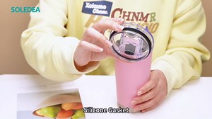 2 Pack 20oz Tumbler Lid with Lock for Yeti, Reusable Tumbler Cover for 20oz YETI Tumbler