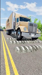 shipping trucks vs Speed Bumps #short #beamng #beamngdrive #trucksvs