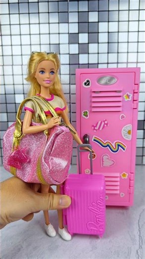 Satisfying With Unboxing Barbie Doll Suitcase Locker Set Toys, ASMR Unboxing #asmr