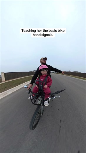 Teaching her the basic bike hand signals. #dad #bike | bike