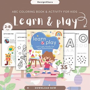 ABC Activity Book (fun Colouring Pages Included) for Kids, Digital Download & Printable. - Etsy Australia