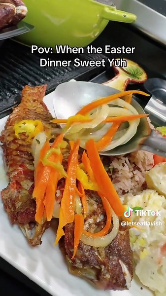 LetsEatLavish (@letseatlavish) - Jamaican Easter Dinner: Escovich Parrot Fish Recipe