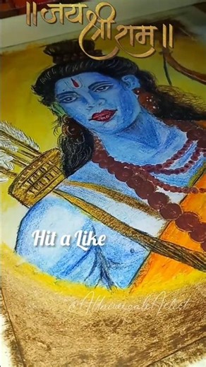 Jai Shree Ram 🙏🚩| Ram Navami Special | Devotional Oil Pastel Painting #jaishreeram #art #shorts