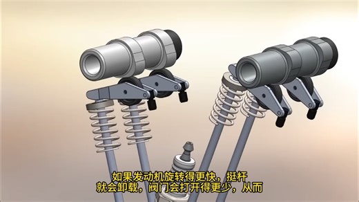 布加迪威龙W16发动机的3D工作原理