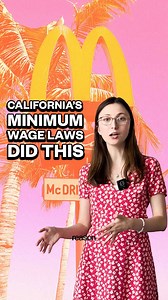 Last year, California increased its minimum wage for fast food workers from $16 to $20 an hour. Politicians like Gov. Gavin Newsom hailed this as a great idea that would help working-class Californians. But here's what happened to fast food jobs. 🎨: Eddie Marshall | Reason Magazine