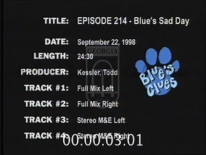 Blue's clues (Television program). [No. 204, 1998-02-09], What Experiment Does Blue Want To Try? | 1 of 3 | 98017cyt-3