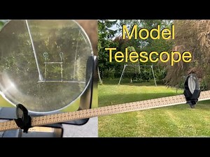 Making a model telescope using two lenses and a metre ruler