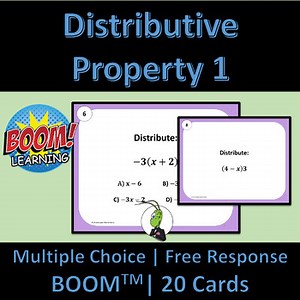 Distributive Property 1 Boom Digital Task Cards