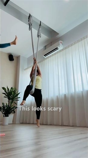 Aerial yoga that I failed to do it #aerialyoga