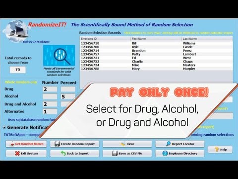 RandomizeIT Random Selection Software by TATSoftApps LLC