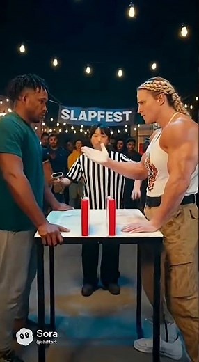 A slapping contest between a man and a woman