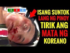 SABOG ANG NGUSO❗TIRIK ANG MATA❗pinakamalakas na champion daw ng KOREA isang suntok lang ng PINOY