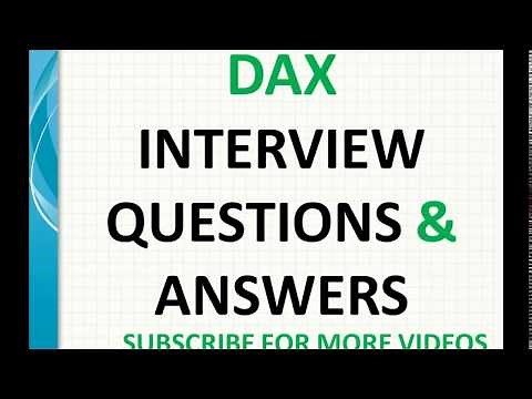 DAX Interview Questions and Answers | Power BI Interview Questions and Answers