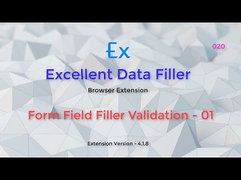 EDF4 - (20) Excellent Data Filler Browser Extension - V4 - Form Field Filler Validation - Part 1