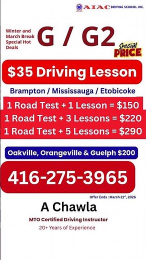 G2 & G Driving Test Help | $35 Driving Lesson (Limited Time)