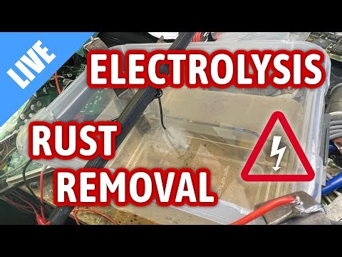 How to remove rust using electrolysis [LIVE]