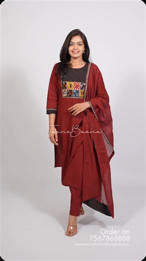 Taana Baana® | Indian Kurtis & Sets on Instagram: "Add a touch of elegance with our beautiful dupatta sets! 🌸✨ Perfect for any occasion, combining tradition with contemporary style. Dress up effortlessly and make a statement with Taana Baana! Fabric cotton Size 38-46 (GracefulLook, TraditionalWear, FashionInspo, EthnicChic, FestiveReady, ShopNow, MustHave, StyleGoals, TimelessFashion, Taana Baana)"