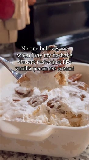 No-Bake Graham Cracker Coco Whip Pecan Dessert Ingredients: - 1 package sugar-free vanilla pudding - 1 container cocoa whip - Graham crackers - Chopped pecans - Ground cinnamon Instructions: -Mix pudding according to package instructions and fold in cocoa whip. -In a baking dish, layer graham crackers, pudding mix, and pecans. Repeat layers. -Top with pudding, crushed graham crackers, and cinnamon. -Refrigerate for at least one hour. Serve and enjoy! | Celia Navarrette