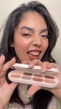 NEW Rare Beauty Essential Neutrals Eyeshadow Palette TUTORIAL Huda Beauty Mascara & Nykaa Lip Grip