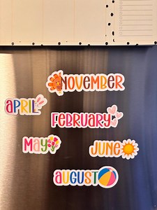 Colorful Monthly Whiteboard Magnets | Seasonal Calendar Magnets for Fridge, Classroom, or Home Organization - Etsy