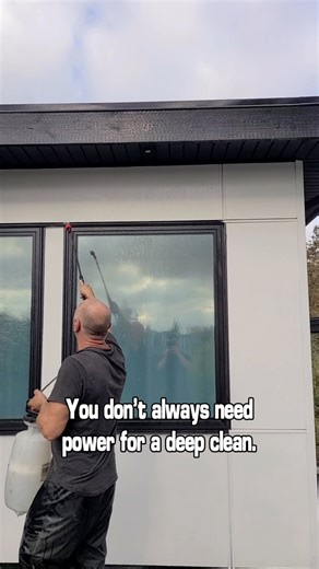 Power ‡ Better! (Especially when "power" starts ripping your siding off Soft washing uses a gentle cleaning solution low pressure to safely clean your home's exterior. No damage. No drama. Just clean. Not sure what your siding actually needs? Call Briteworx — we'll figure it out before your spouse says "Just crank it to max!!" Hit us up for a free in-person estimate: 604-953-9899 Or use the contact form on our website — link in bio ◡̈ 📍Tri-Cities | Vancouver | Fraser | Briteworx Cleaning Servic
