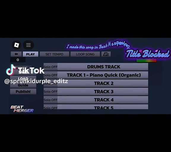 Creando música en BeatMerger en Roblox