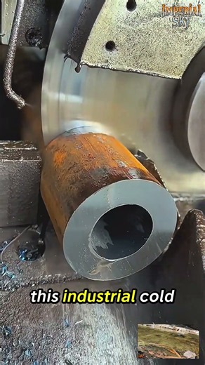 How an Industrial Cold Saw Slices Thick Steel Pipes!