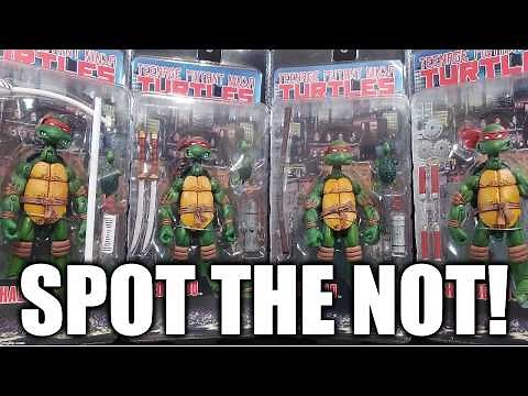 Spot the NOT! AliExpress Bootleg 2008 Neca Mirage Turtles vs Original TMNT Figures
