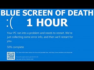 Windows 10 Blue Screen of Death REAL COUNT BSOD 1 hour 4K Resolution