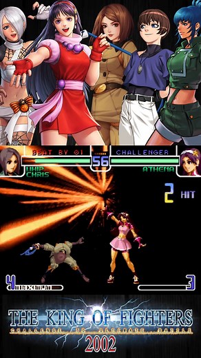 ATHENA KOF 2002 COMBO - #kof #kof2002 #fightcade #snk #combos | Cássio Games