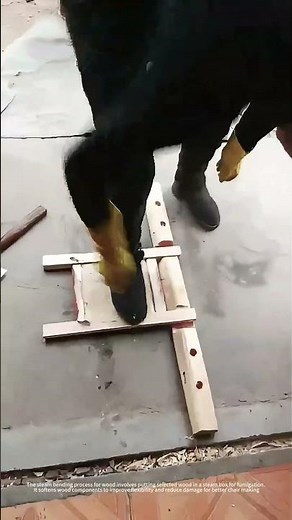 Pine Wood Chair Steam Bending Assembly Process !