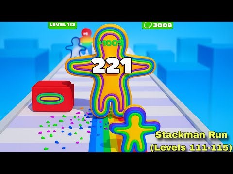 Stackman Run - All Levels Gameplay Pop Pi (Levels 111-115)