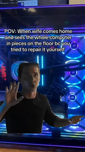 No need to get in trouble at home! 😆 Come bring that system into us for repair! #computerrepair #computerrepairs #tech #techrepair #itexperts | Quality Computers