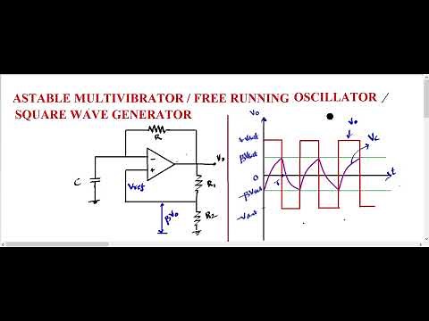 Astable Multivibrator using op-amp / Free running oscillator / Square wave generator