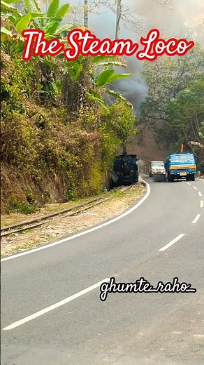 The steam loco running with water truck and support vehicle. #steamengine #steamloco #steamtrain