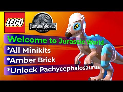 LEGO Jurassic World | Welcome to Jurassic World Free Play - All Minikits | Unlock Pachycephalosaurus
