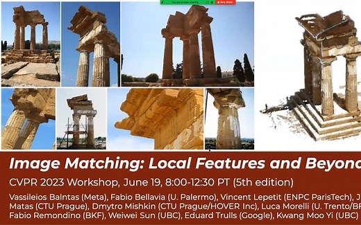 CVPR 2023 Workshop: Image Matching - Local Features & Beyond 图像匹配研讨会