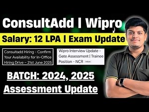 🔥Finally Test Wipro, Consultadd Updates | Exam Pattern, Off Campus 2025, 2024