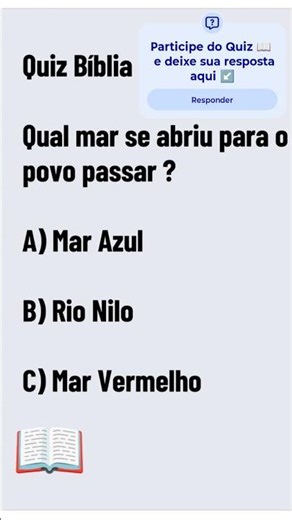 Quiz Bíblia 📖 #Exodo.14:21 #mar🏞️