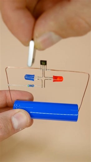 This Tiny Sensor Sees Magnet Polarity 👀🧲 Red = South, Blue = North