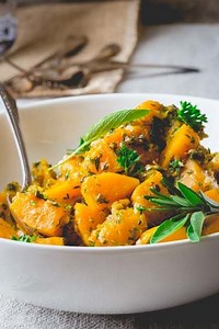 Easy Butternut Squash Recipe with Garlic and Herbs - Healthy Seasonal Recipes