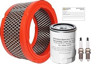 Universal Generator Part Replacement for Generac OC8127, 070185ES and Spark Plugs (Kit 2-491055T)