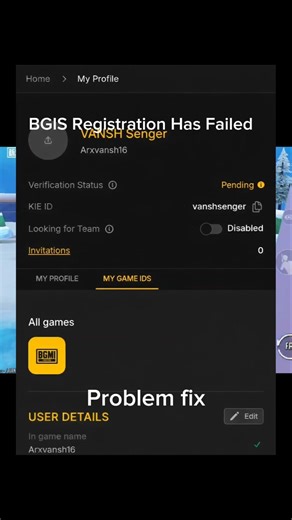 BGIS Register Failed Fix 🔥 | BGMI BGIS Verification Problem Solved