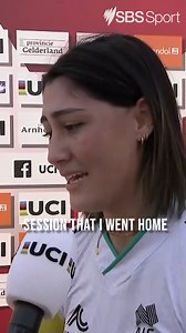 "It means so much more than just another World Cup win!" 🇦🇺 Saya Sakakibara gives an emotional post-race interview after winning Round 3 of the UCI BMX Racing World Cup 😢 | SBS Sport