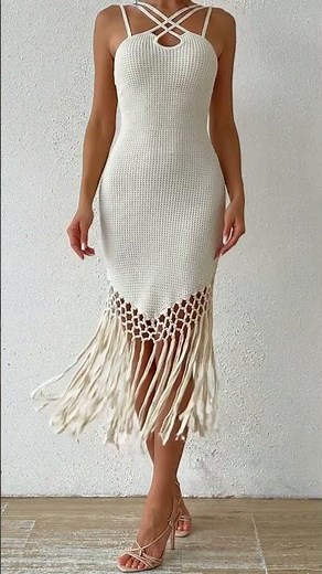 The Most Flattering Fringed Maxi Dress! 😍✨ #shorts #outfitideas