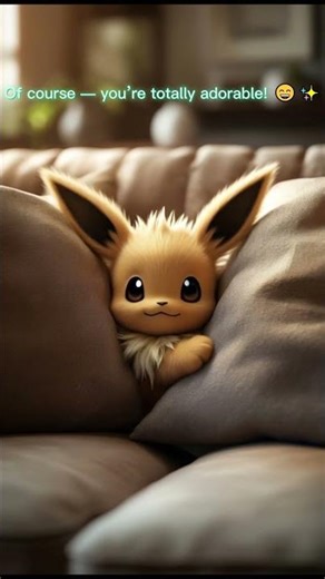 Eevee Enjoying food 🍜 | Of course — you’re totally adorable! 😄✨💛 #shorts #eevee #pokemon