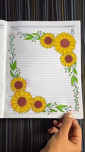 7.8K reactions · 139 shares | Cute border design for notebook or project . . . . . . . #howto #frontpage #aesthetic #flowers #project #school #diy #diarydecoration #borderdesign #diarydecoration | Art and Craft | Facebook