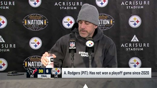 Aaron Rodgers reflects on Wild Card Weekend loss against Texans and future with Steelers