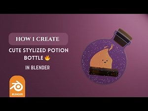 How I Made a Cute Stylized Potion Bottle in Blender 🔥 Beginner 3D Art Tutorial