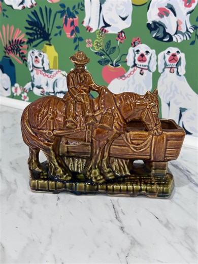 Vintage Mccoy Pottery Horse and Cowboy Planter - Etsy